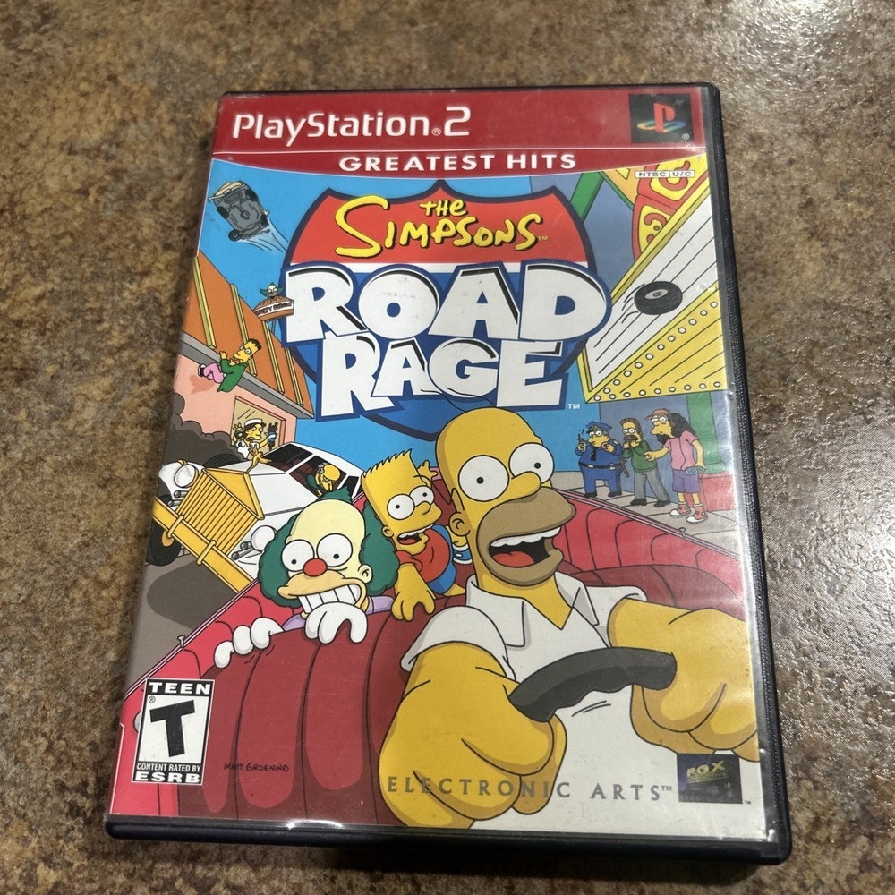 Simpsons Road Rage Sony PlayStation 2 PS2 CIB Complete Tested & Working!